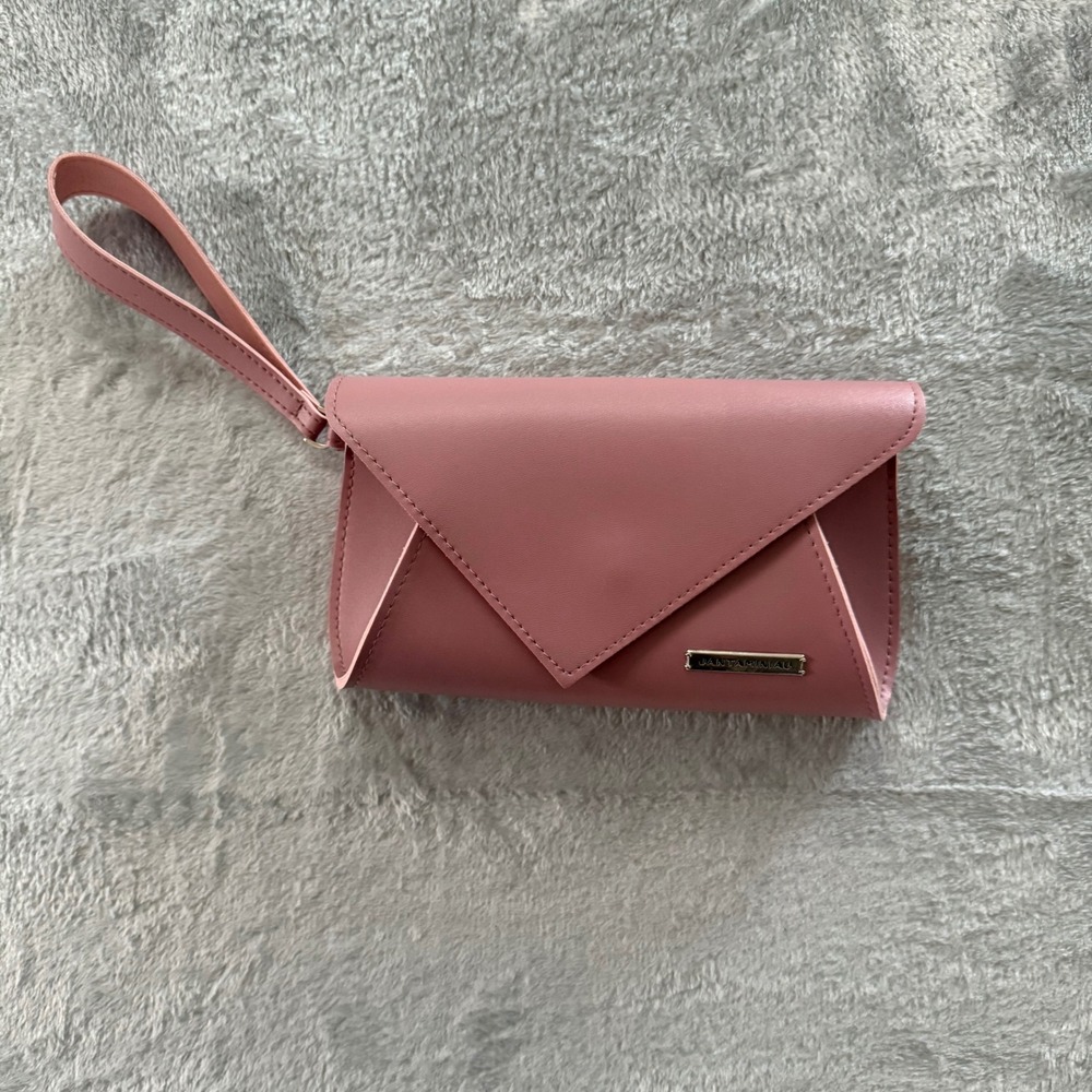 Jantaminiau x KLM Pink‎ Envelope Wristlet Clutch Travel Bag Limited Edition